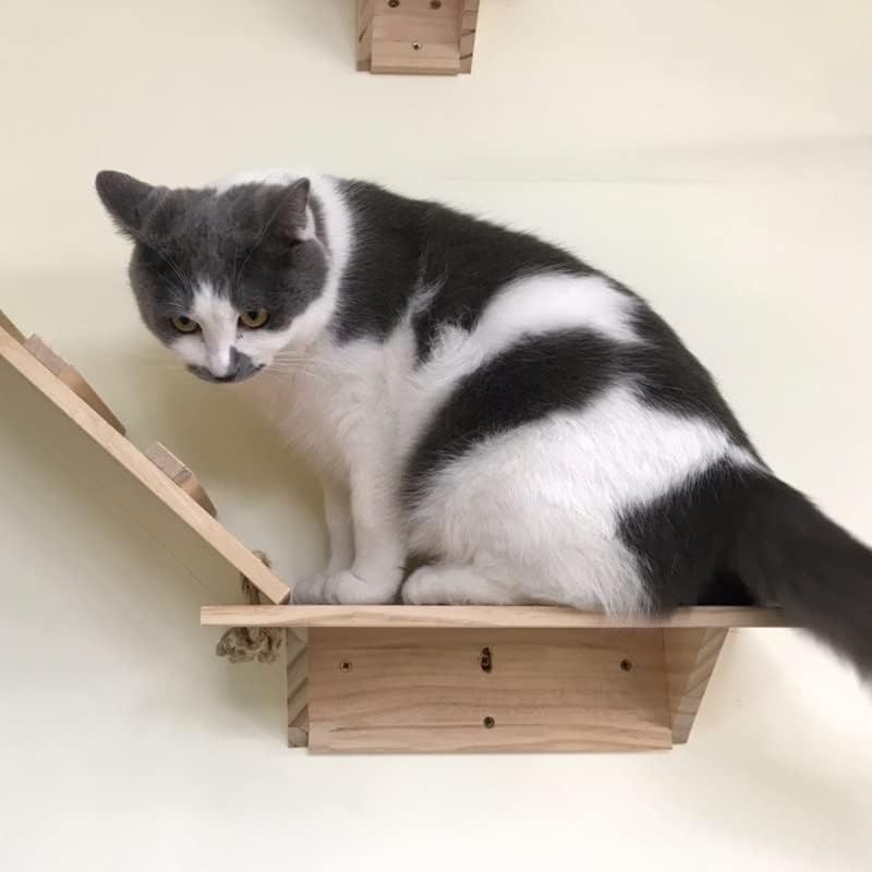 DHDM Cat Tree Cat penjački okvir za Stratch dasku drvena platforma za skakanje za mačke DIY namještaj za kućne ljubimce Kitten odskočna daska zidna igračka za mačke