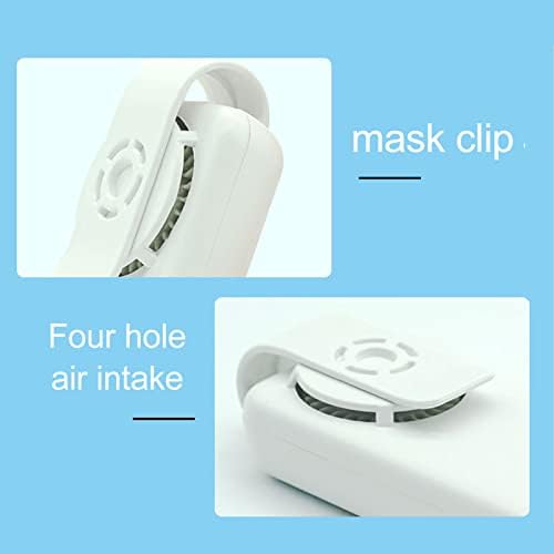plplaaoo maska za lice fan Clip on, maska za lice Fan prijenosni Mini električni 2 brzine protiv magle hlađenje vazduha USB punjenje