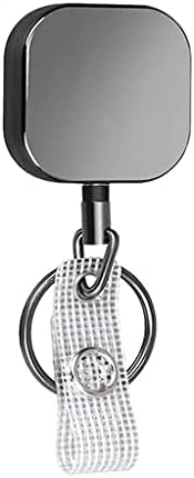 Lhllhl metalni ID držač značke sa kopčom za kaiš privjesak za ključeve za ime kartice uvlačenje privjeska za ključeve ID traka za značku