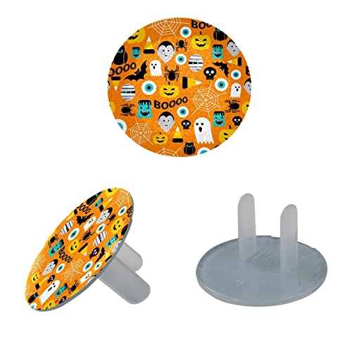 LAIYUHUA Outlet Covers Baby Proofing （12 & amp; 24 pakovanje）stalni električni zaštitni utikač / sigurnosni Plastični poklopci za utičnicu za djecu / jednostavna instalacija | prevencija udara-ghost Spider Bat Skull