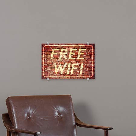 CGsignLab | Besplatan WiFi -Ghost stari opek Premium akrilni znak | 18 x12