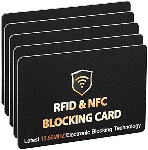 Saitech IT RFID blokiranje kartice, 5 Pack jedna kartica štiti cijelu novčanik torbicu za muškarce & žene, NFC beskontaktne banke