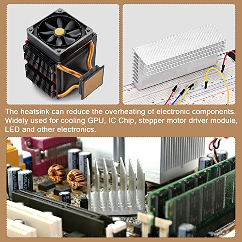 MECCANIXITY elektronski hladnjak za disipaciju toplote aluminijumski hladnjak 40x40x30mm za CPU srebrni ton paket od 3