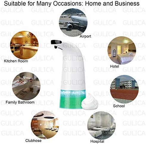 GULICA SOAP raspršivač, dispenzer sapuna za pjenusu, besplatni raspršivači sapuna, bezdušnog sapuna sa sapunom sapuna za posudu za kuhinju i kupatilo, 250ml