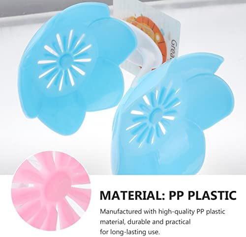 4PCS Double-Layer No Punching Soap Box Wall Hanging Flower Shape Soap Holder No Punching Draining Soap Box Suction Cup Flower Shape