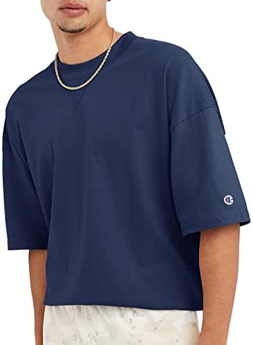 Prvak muške majice, opuštena fitna majica za muškarce, majica za veće od pamučne težine, pamuk