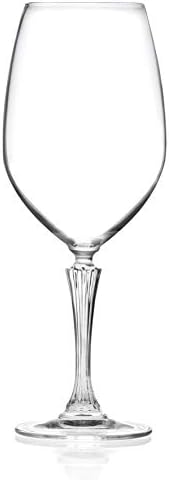 Pehar, Kristalna čaša za crno vino, čaša za vodu, veliki pehar Gran Cuvee, čaše sa stabljikama, Set od 6 pehara, 26 oz. Classic Clear sa dizajniranom stabljikom, Barski, proizveden u Evropi