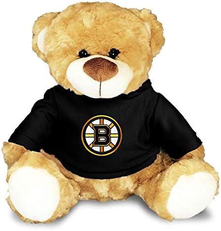 Boston Bruins Baby Plish Bear - Personalizirani medvjedić sa vezom za bebe i zvanični NHL Logos, poliester, prenosivi dukserice s kapuljačom, 10 personalizirana punjena životinja