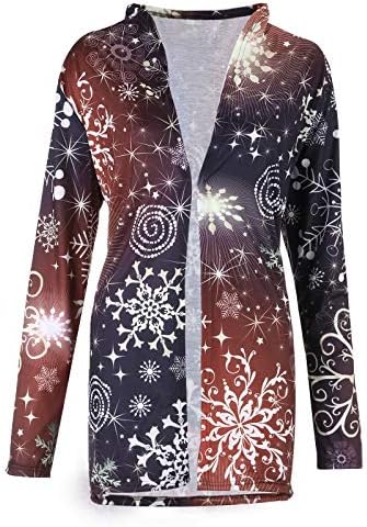 Xiloccer božićni karton za žene Ženske zimske kapute i jakne kapute Ženska jakna Tan Jacks stilski zimski kaputi