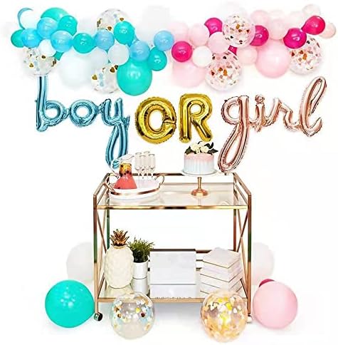 Rod otkriva zabavne ukrase Backdrop Boy ili Girl abecede slova folija za balone za tuširanje rođendana za rođendana za bebe