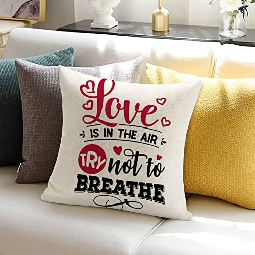 Ljubav je u zrak za bacanje jastuk za Valentinovo ružičasti romantični jastuk za ventilaciju obredni oblozi za jastuk za jastuk Kvadrat