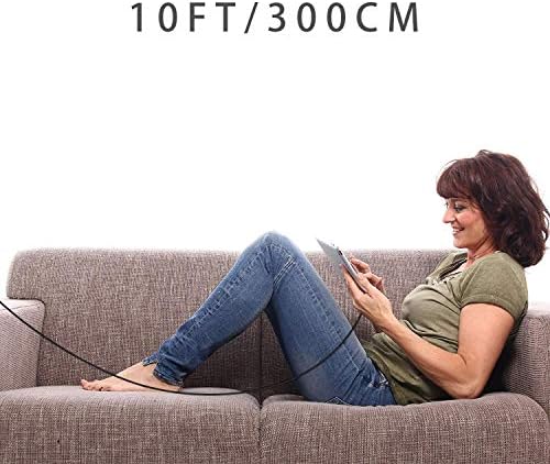 Feel2nice 5 pakovanja kabela za punjač 10FT za dugim kablom za punjenje od 10 stopa / sinhronizacija podataka Brzi iPhone USB punjenje