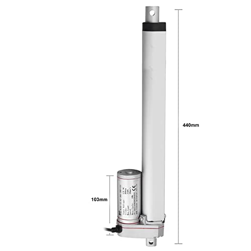 AUTTGINN motor linearnog aktuatora,750N 12 inča 12/300mm Max 175lbs DC 12V Motor za teške uslove rada za auto RV električni otvarač