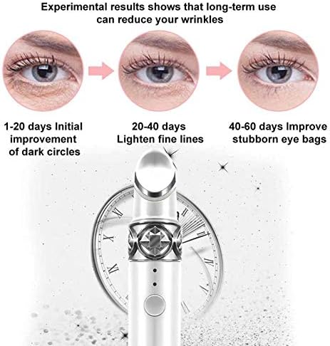 NBSXR -EYE Massager Električni masažer očiju, 42 ℃ Grijani zvučni vibracioni vibracija USB punjenje masiranja štapića za torbu za oči tamne krugove
