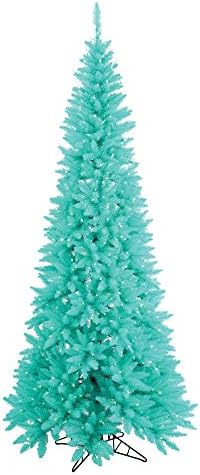 Vickerman 6.5 'Aqua fir vitko umjetno božinsko drvce, akva Durat LED svjetla, sezonski unutarnji kućni dekor