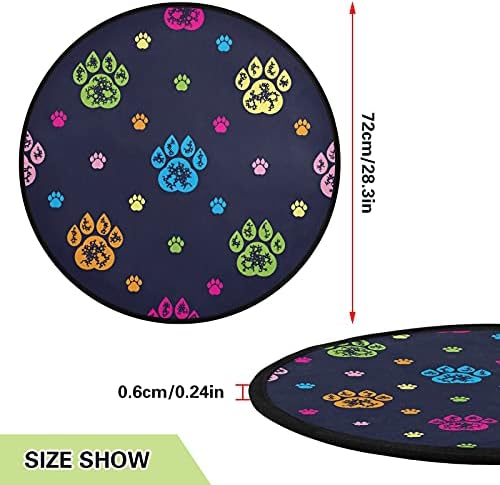 Paw Print Christmas Christmas Mat Vodootporan stalak za stalak za stalku Mat tepih ispod božićnog drvca Pribor za zaštitnika za tvrdo