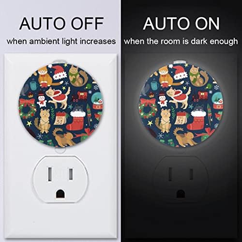 2 paketa Plug-in Nightlight LED noćno svjetlo sa senzorom sumrak-to-Dawn za dječiju sobu, rasadnik, kuhinju, raketu za hodnik i odstojnike