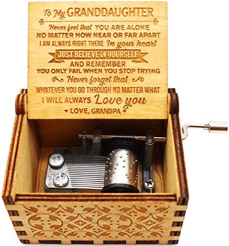 Ukebobo Wooden Music Box - Vi ste moja glazba za sunčanje, od djede do unuke, pokloni za djecu - 1 set