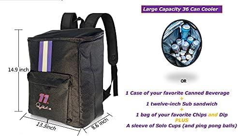 Foco Cooler ruksak - prijenosni mekani bočni ledeni sanduk - izolirana torba sadrži 36 limenki - Nascar Gear - Prikaži svoj timski