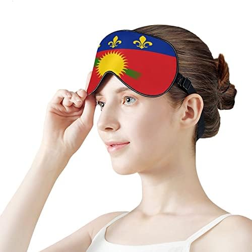 Guadeloupe Zastava za spavanje maska ​​za oči Soft Funny Shade Eye Blisefoopka za pokrov za oči za putovanja