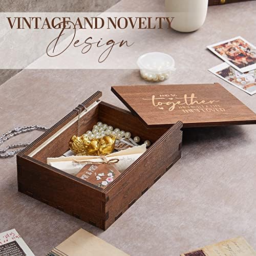 AW BRIDAL Memory Box Drvena kutija za uspomenu dekorativna kutija poklon kutija vjenčanje zaručnički pokloni za parove godišnjica