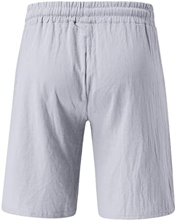 Ljetne pamučne kratke hlače za muškarce nacrtavanje elastičnih struka plaže joga kratke hlače lagane opuštene fit casual hotcos džepovi