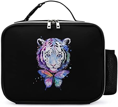 Tiger and Butterfly kožna izolovana torba za ručak prenosiva vodootporna torba za ručak odvojiva ručka Meal Pack