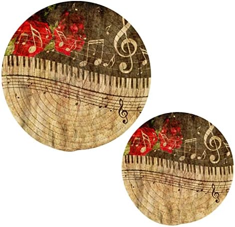 Klavičke tipke sa muzičkim note Držači lonca za kuhinjske tričevine za vruće posuđe 2 kom.