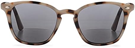 grinderPUNCH Bifokalni čitači sunčanih naočara Keyhole Retro kvadratni Rog obrubljene polu naočare za čitanje mačjeg oka