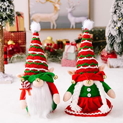 Prettyzoom Christy Decor Božić Santa Gnome Desktop Dekoracija Dekoracija Topper Centerpies Božićni ukrasi Božićne ukrase