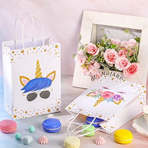 24 komada unicorn Party Favor torbe za jednorog rođendanske potrepštine, jednorog poklon torba Unicorn Party Goody treat Candy torbe