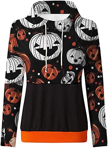 Fragarn materinstvo, modne žene Halloween Print Party Dugi rukav Duks duks s kapuljačom džemper prsluk
