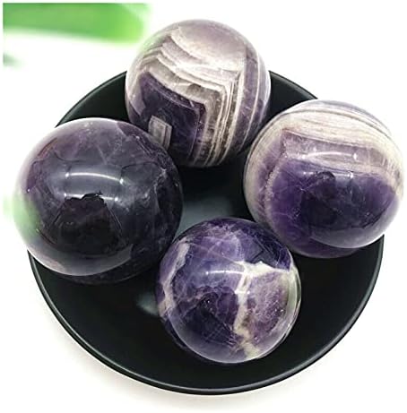 Zym116 1pc Natural Dream Amethyst Purple Kvarcni Kristalni sfer Kuglični dekoracija Narodno kamenje i minerali Kućni rok