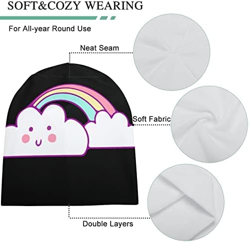 Rainbow Cloud Unisex Beanie Cap Mekana topla lubanja Kape za pulover za spavanje Ležerne prilike