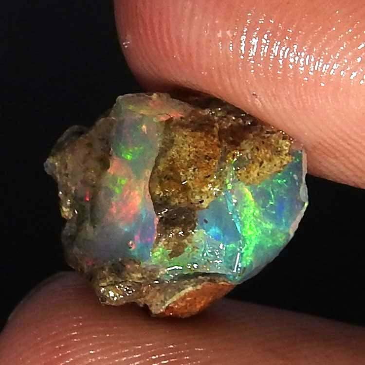 Jewelgemscraft ™ 03.70cts. Ultra vatra sirovi opal kamen, prirodni grubi, kristali dragog kamenja, etiopska opal rock, nakit za pravljenje