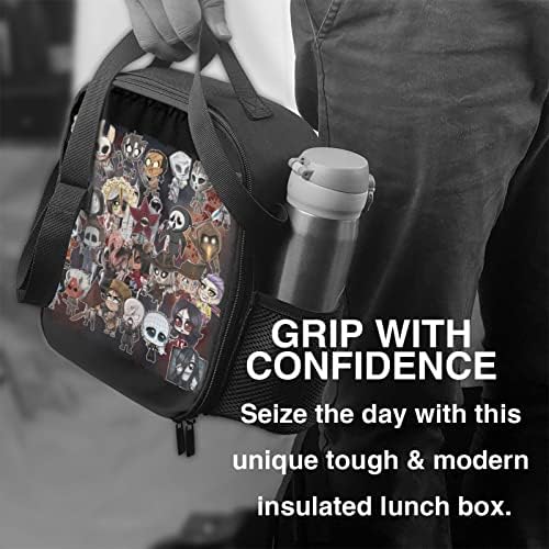 NIKROAD Dead By Game Daylight torbe za ručak, Nova Anime kutija za ručak, izdržljiva izolovana torba za višekratnu upotrebu, Podesiva torba za rame za dječaka