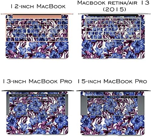 Lex alterna vinilna koža Kompatibilna sa MacBook zrakom 13 inčni Mac Pro 16 Retina 15 12 2020 2019 2018 ljubičasti cvijeće slatko