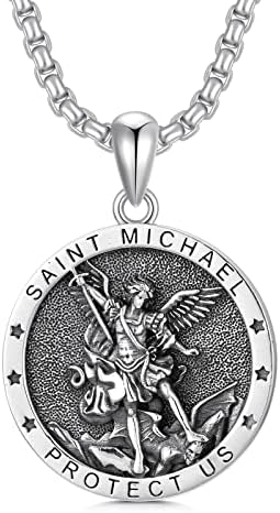 Seiyang Saint ogrlica 925 Sterling Silver Amulet nakit za muškarce žene sa 2mm 22+2 Rolo lancem