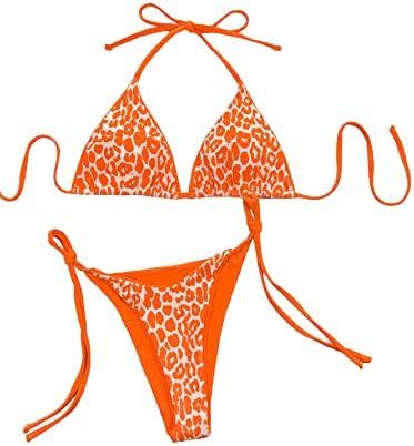 Sol Hux ženski cvjetni print halter trokut kravate bočni bikini kupaći odijelo 2 komada kupaćih komisija