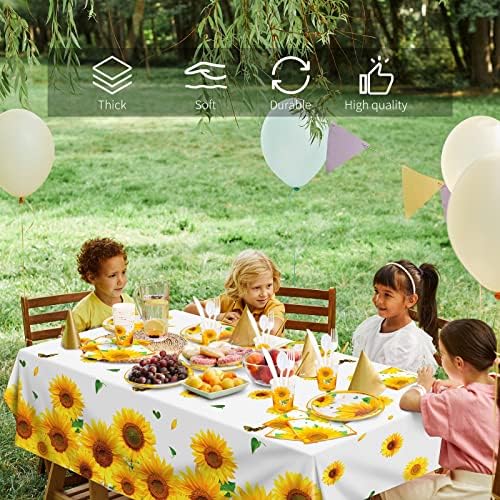 durony Sunflower potrepštine služi 24 gosti za jednokratnu upotrebu pribor za jelo Set papir ploče šalice salvete stolnjak pribor za jelo za rođendan, Baby Shower, suncokret Party