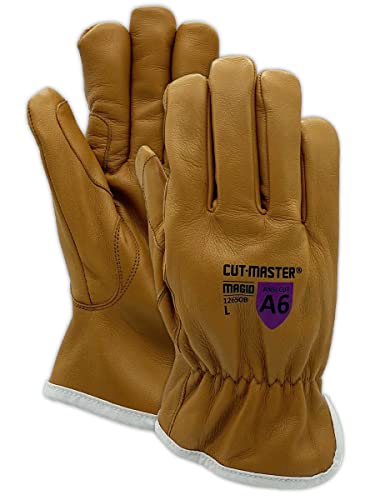 Magid Cutmaster para-aramidne obloge kože rukave rukavice sa nivoom rezanog ulja A6, veličina 9 / l