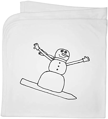 Azeeda 'snowboarding snjegovića' pamučna beba / šal