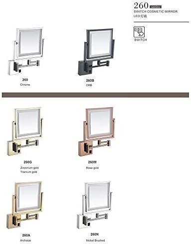 LIANXIAO-zidna ogledala za šminkanje sa dvostrukom Stranom1x, 3X uvećavajuće kupatilo za brijanje Kozmetičko ogledalo podesivo zidno ogledalo