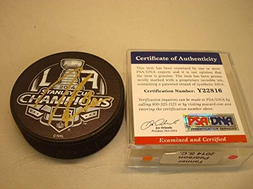 Tanner Pearson potpisao Kings 2014 Stanley Cup Champs Hockey Puck PSA / DNK COA 1A-Autogramed NHL Paks