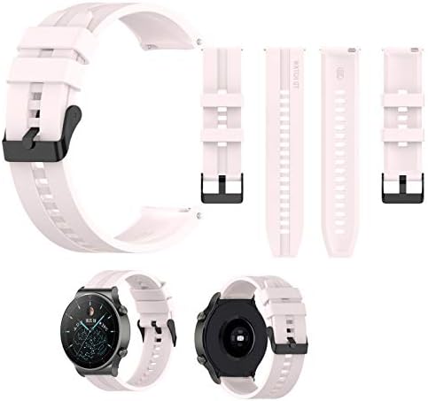 Ruimao Zamjenjivi satovi za Huawei Watch GT2 Pro Silikonski remen sa crnim čeličnim kopčom 22mm