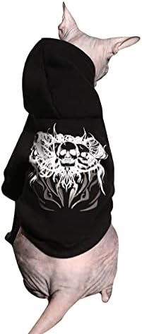 Qwinee Skeleton Print Houde Hoodie mačja s kapuljačom s kapuljačom hladnim vremenskim kaputima topla kućna odjeća za male srednje