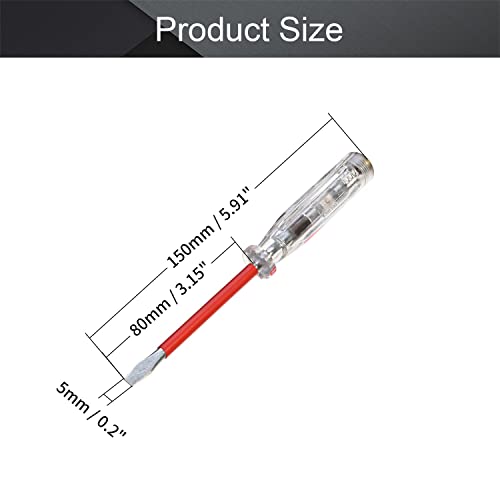 Fielect 3PCS odvijač ispitivača, tester za ispitivanje napona Svjetlosni krug Električni ispit olovke Neon Tube Tester AC 100-1000V Clear