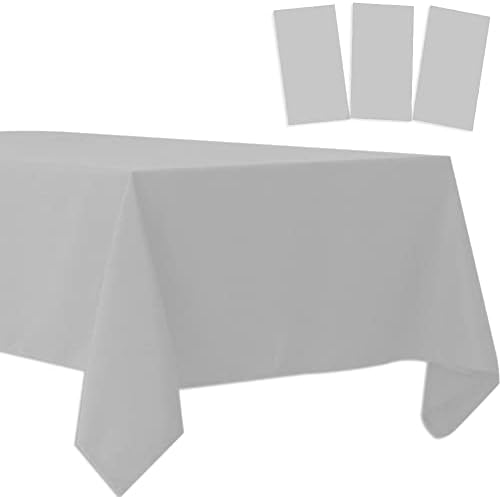 3 pakovanje tamnoplavih plastičnih stolnjaka za jednokratnu plastičnu krpe za stol za kat za piknik BBQ rođendan vjenčanja Vodootporna otporna na ulje-otporna na platnu svjetlosna težina tanka stola krpe 54 x 108 u