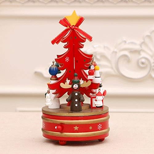 Zhyh Music Božić Božićni dekoracija Božićno drvce Drvena muzička kutija Novogodišnji poklon Božićni ukras Dom