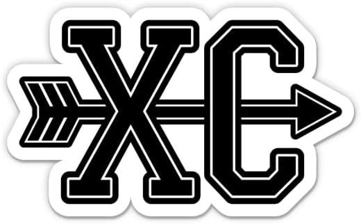 XC Cross Country Sticker za trkač - 3 Naljepnica za laptop - vodootporni vinil za automobil, telefon, boca za vodu - Cross Country